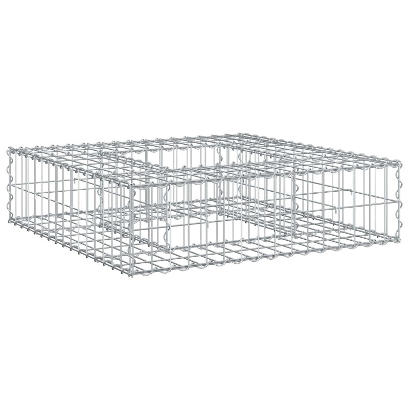 vidaXL Ανασηκωμένο κρεβάτι gabion 80 x 80 x 20 cm Ασημί