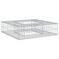 vidaXL Ανασηκωμένο κρεβάτι gabion 80 x 80 x 20 cm Ασημί