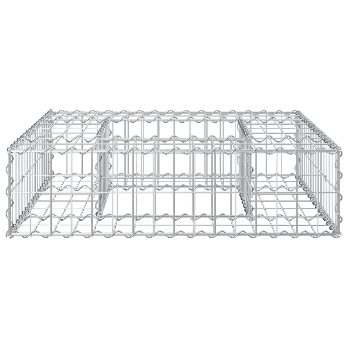 vidaXL Ανασηκωμένο κρεβάτι gabion 80 x 80 x 20 cm Ασημί