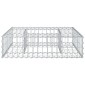 vidaXL Ανασηκωμένο κρεβάτι gabion 80 x 80 x 20 cm Ασημί