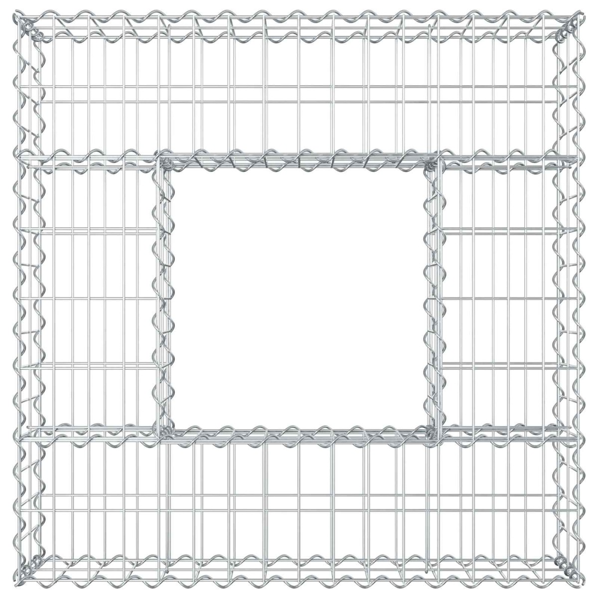 vidaXL Ανασηκωμένο κρεβάτι gabion 80 x 80 x 20 cm Ασημί