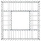vidaXL Ανασηκωμένο κρεβάτι gabion 80 x 80 x 20 cm Ασημί