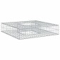 vidaXL Ανασηκωμένο κρεβάτι gabion 100 x 100 x 20 cm Ασημί