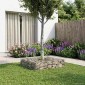 vidaXL Ανασηκωμένο κρεβάτι gabion 100 x 100 x 20 cm Ασημί