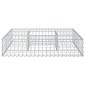 vidaXL Ανασηκωμένο κρεβάτι gabion 100 x 100 x 20 cm Ασημί