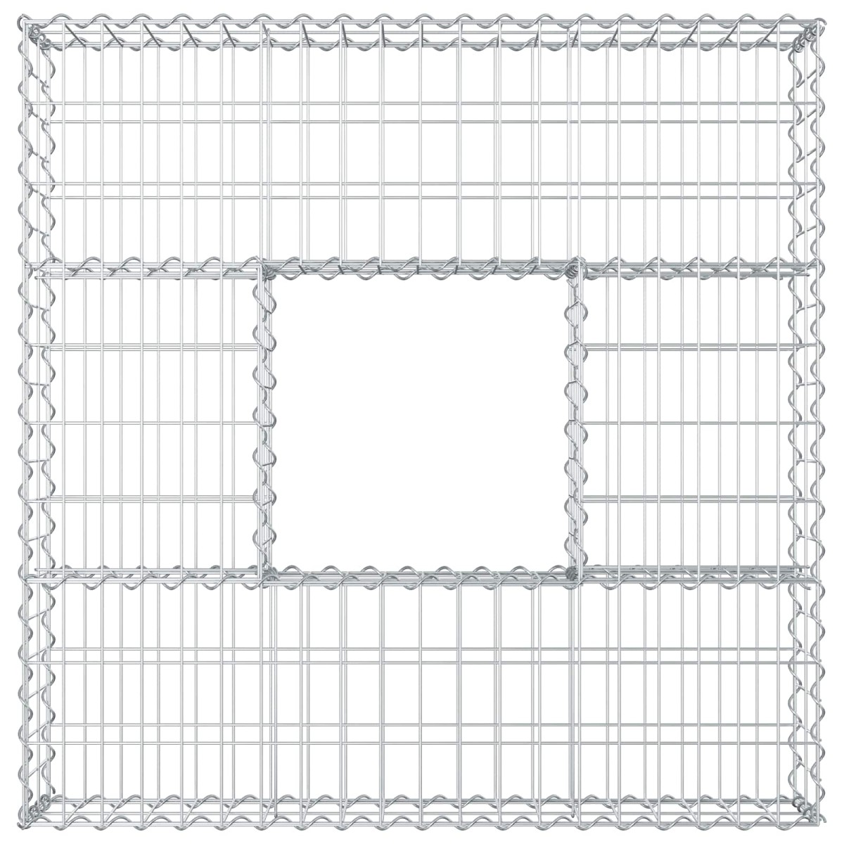 vidaXL Ανασηκωμένο κρεβάτι gabion 100 x 100 x 20 cm Ασημί