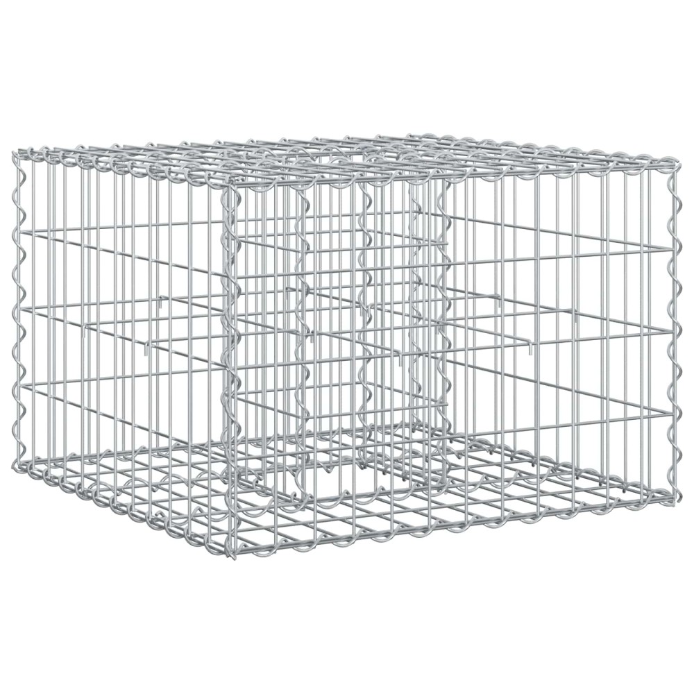 vidaXL Ανασηκωμένο κρεβάτι gabion 60 x 60 x 40 cm Ασημί