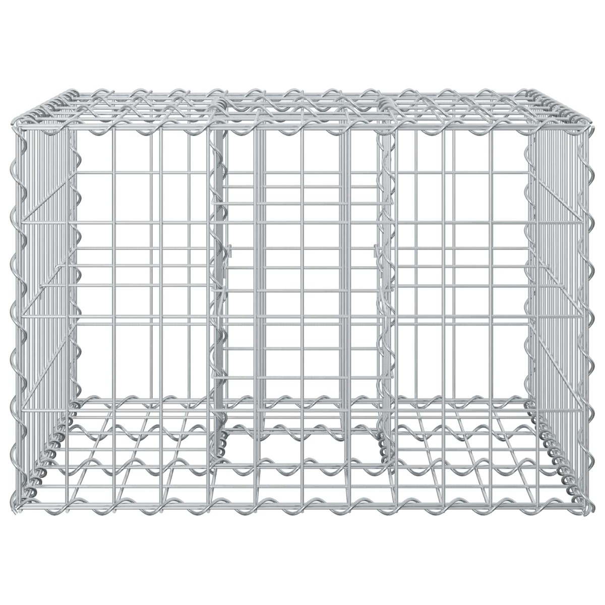 vidaXL Ανασηκωμένο κρεβάτι gabion 60 x 60 x 40 cm Ασημί