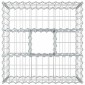 vidaXL Ανασηκωμένο κρεβάτι gabion 60 x 60 x 40 cm Ασημί