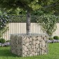 vidaXL Ανασηκωμένο κρεβάτι gabion 60 x 60 x 40 cm Ασημί