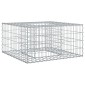 vidaXL Ανασηκωμένο κρεβάτι gabion 80 x 80 x 40 cm Ασημί
