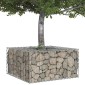 vidaXL Ανασηκωμένο κρεβάτι gabion 80 x 80 x 40 cm Ασημί