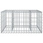vidaXL Ανασηκωμένο κρεβάτι gabion 80 x 80 x 40 cm Ασημί