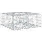 vidaXL Ανασηκωμένο κρεβάτι gabion 100 x 100 x 40 cm Ασημί