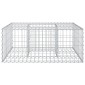 vidaXL Ανασηκωμένο κρεβάτι gabion 100 x 100 x 40 cm Ασημί