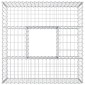 vidaXL Ανασηκωμένο κρεβάτι gabion 100 x 100 x 40 cm Ασημί