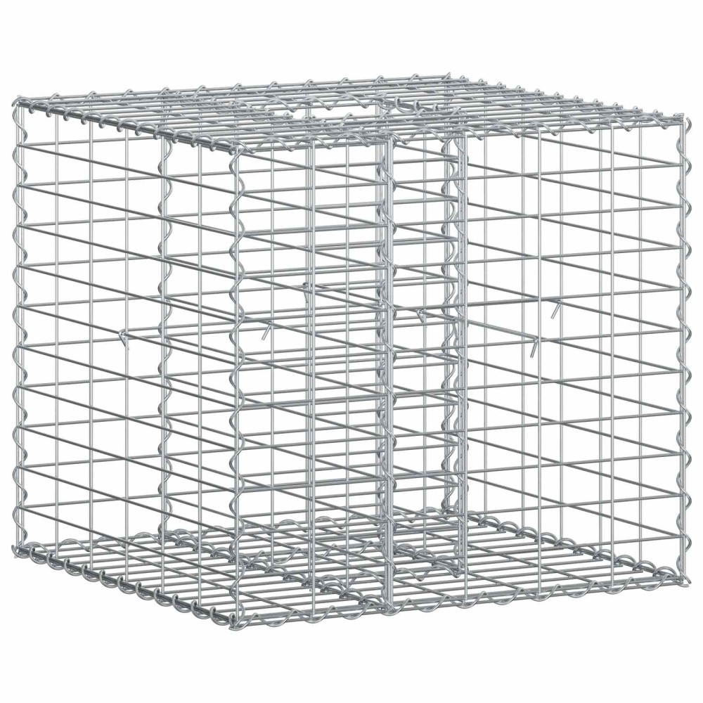 vidaXL Ανασηκωμένο κρεβάτι gabion 60 x 60 x 55 εκ Ασημί