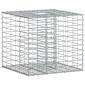vidaXL Ανασηκωμένο κρεβάτι gabion 60 x 60 x 55 εκ Ασημί