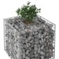 vidaXL Ανασηκωμένο κρεβάτι gabion 60 x 60 x 55 εκ Ασημί