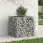 vidaXL Ανασηκωμένο κρεβάτι gabion 60 x 60 x 55 εκ Ασημί