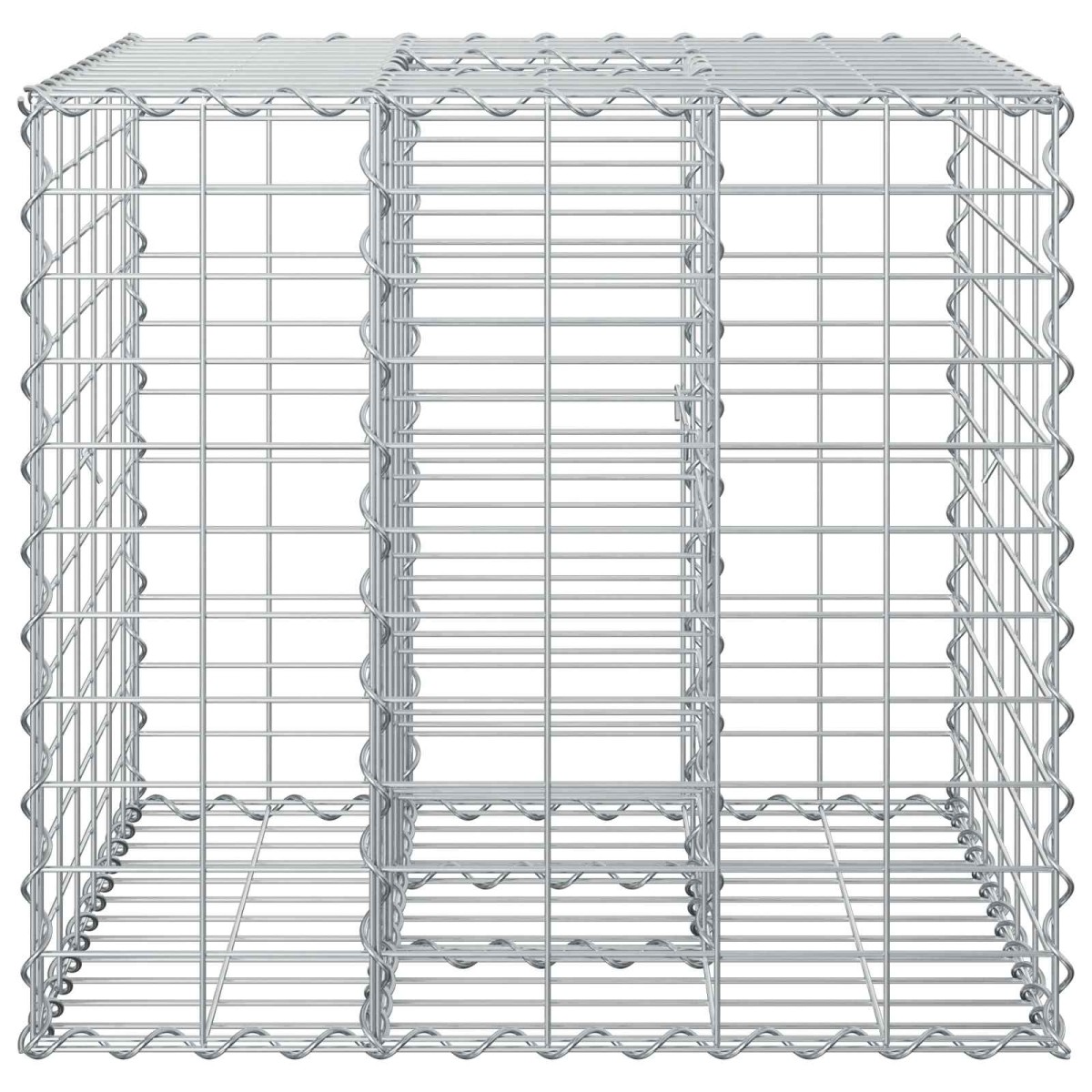 vidaXL Ανασηκωμένο κρεβάτι gabion 60 x 60 x 55 εκ Ασημί