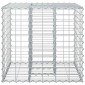 vidaXL Ανασηκωμένο κρεβάτι gabion 60 x 60 x 55 εκ Ασημί