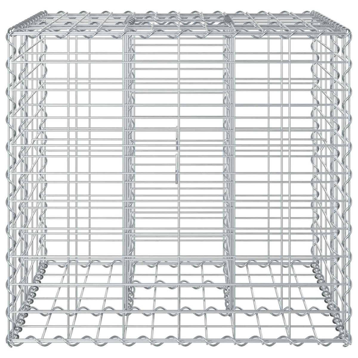 vidaXL Ανασηκωμένο κρεβάτι gabion 60 x 60 x 55 εκ Ασημί