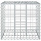 vidaXL Ανασηκωμένο κρεβάτι gabion 60 x 60 x 55 εκ Ασημί