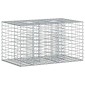 vidaXL Ανασηκωμένο κρεβάτι gabion 100 x 60 x 55 εκ Ασημί