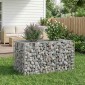 vidaXL Ανασηκωμένο κρεβάτι gabion 100 x 60 x 55 εκ Ασημί