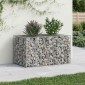 vidaXL Ανασηκωμένο κρεβάτι gabion 100 x 60 x 55 εκ Ασημί