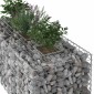 vidaXL Ανασηκωμένο κρεβάτι gabion 140 x 60 x 55 εκ Ασημί