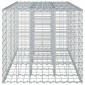 vidaXL Ανασηκωμένο κρεβάτι gabion 140 x 60 x 55 εκ Ασημί