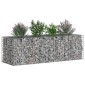 vidaXL Ανασηκωμένο κρεβάτι gabion 180 x 60 x 55 εκ Ασημί