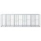 vidaXL Ανασηκωμένο κρεβάτι gabion 180 x 60 x 55 εκ Ασημί