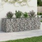 vidaXL Ανασηκωμένο κρεβάτι gabion 180 x 60 x 55 εκ Ασημί
