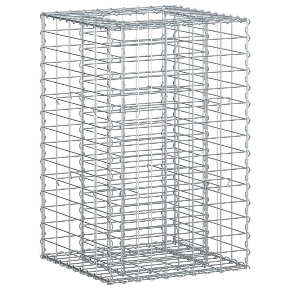 vidaXL Ανασηκωμένο κρεβάτι gabion 50 x 50 x 80 cm Ασημί