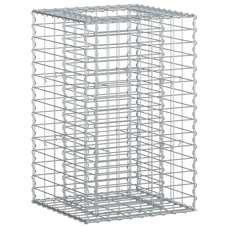 vidaXL Ανασηκωμένο κρεβάτι gabion 50 x 50 x 80 cm Ασημί