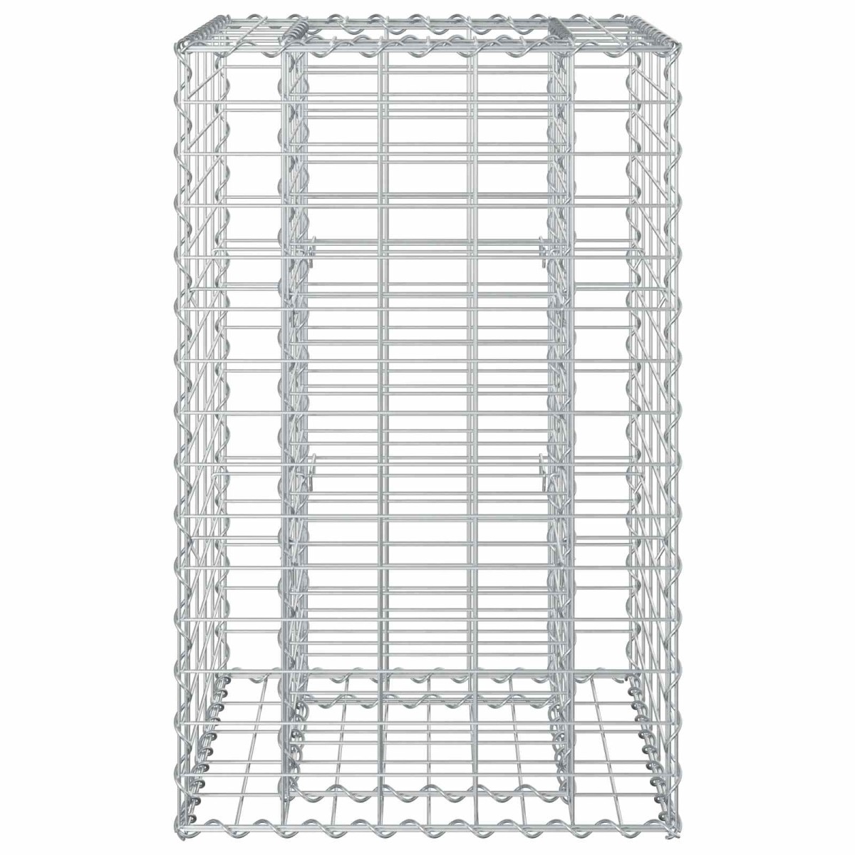 vidaXL Ανασηκωμένο κρεβάτι gabion 50 x 50 x 80 cm Ασημί