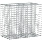 vidaXL Ανασηκωμένο κρεβάτι gabion 90 x 50 x 80 εκ Ασημί