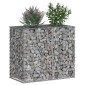 vidaXL Ανασηκωμένο κρεβάτι gabion 90 x 50 x 80 εκ Ασημί