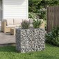 vidaXL Ανασηκωμένο κρεβάτι gabion 90 x 50 x 80 εκ Ασημί