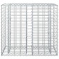 vidaXL Ανασηκωμένο κρεβάτι gabion 90 x 50 x 80 εκ Ασημί