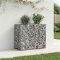 vidaXL Ανασηκωμένο κρεβάτι gabion 90 x 50 x 80 εκ Ασημί