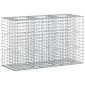 vidaXL Ανασηκωμένο κρεβάτι gabion 130 x 50 x 80 cm Ασημί
