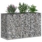 vidaXL Ανασηκωμένο κρεβάτι gabion 130 x 50 x 80 cm Ασημί