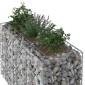 vidaXL Ανασηκωμένο κρεβάτι gabion 130 x 50 x 80 cm Ασημί