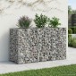 vidaXL Ανασηκωμένο κρεβάτι gabion 130 x 50 x 80 cm Ασημί