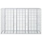 vidaXL Ανασηκωμένο κρεβάτι gabion 130 x 50 x 80 cm Ασημί
