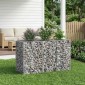 vidaXL Ανασηκωμένο κρεβάτι gabion 130 x 50 x 80 cm Ασημί